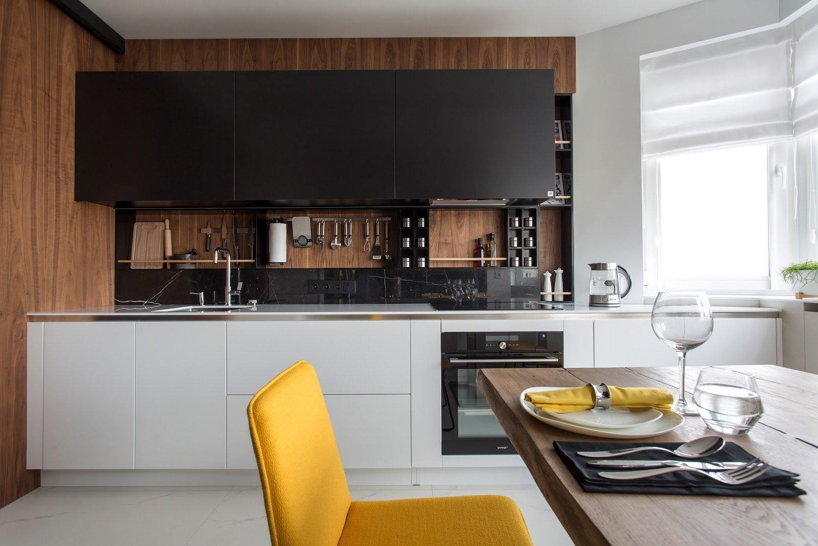Стильная и красивая кухня в квартире в стиле минимализм
